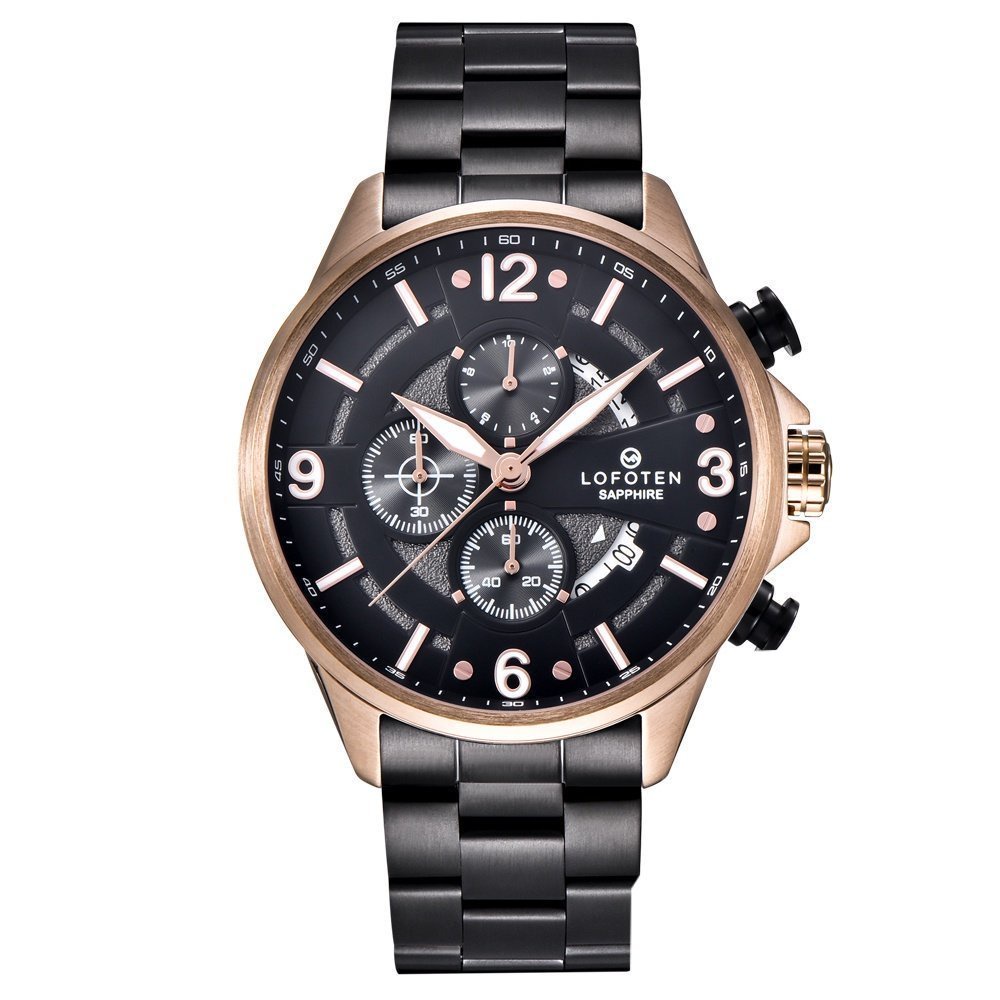 LOFOTEN Jam Tangan Pria F-6507MC Stainles Steel Original Watch