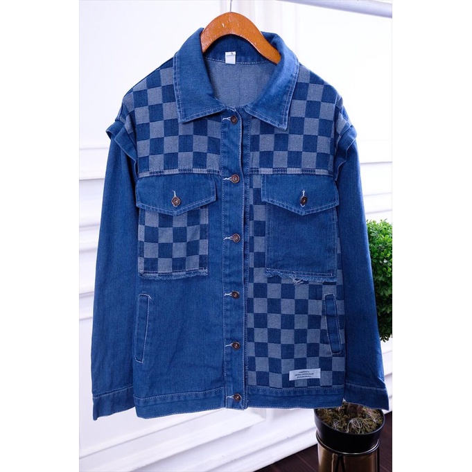 JAKET DENIM FASHION PREMIUM BAHAN PREMIUM BANGKOK BKK,4093