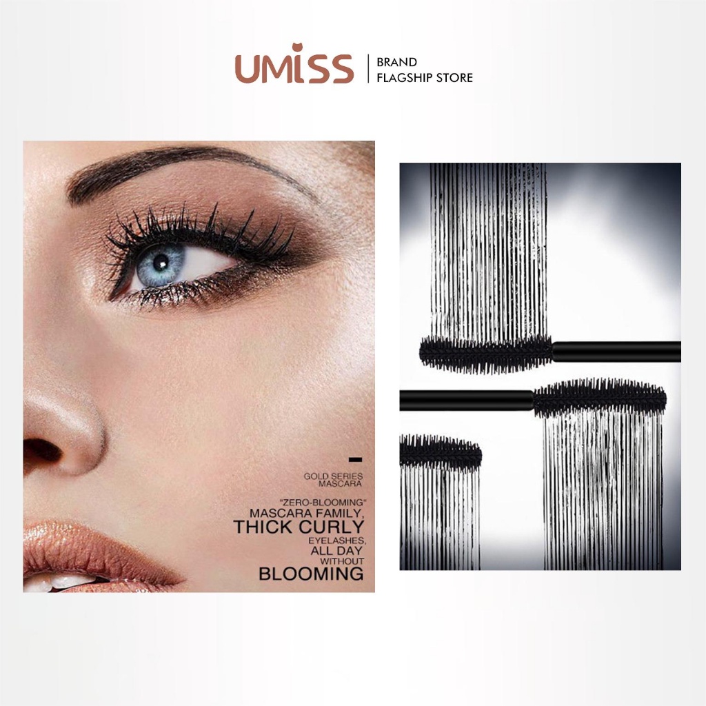 original UMISS Eye Makeup Set Mascara +Auxiliary Bezel Waterproof Long-lasting Makeup Tools Easy to Makeup