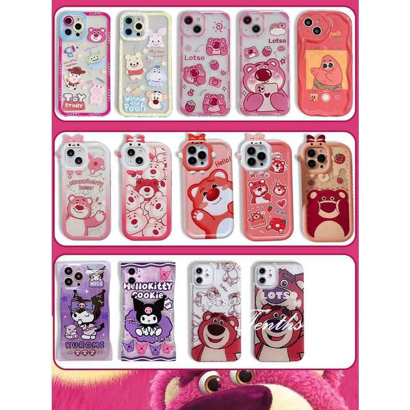 IPHONE Kompatibel Untuk Iphone7 8plus Se2020Kartun Lucu Strawberry Bear Dan Rabbit Phone Case Soft Cover Banyak Motif Tersedia