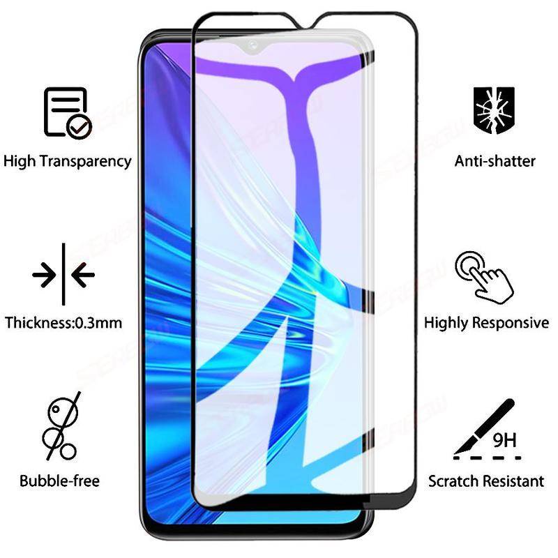 Full Tempered Glass Untuk Realme C2 C2s C20 C20A C21 C21Y C25 C25s C25Y C3 C30 C30s C31 C33 C35 C3i C55 C53 Pelindung Layar Untuk Realme C1 C11 C12 C17 C17i C15 Qualcomm Edition Film