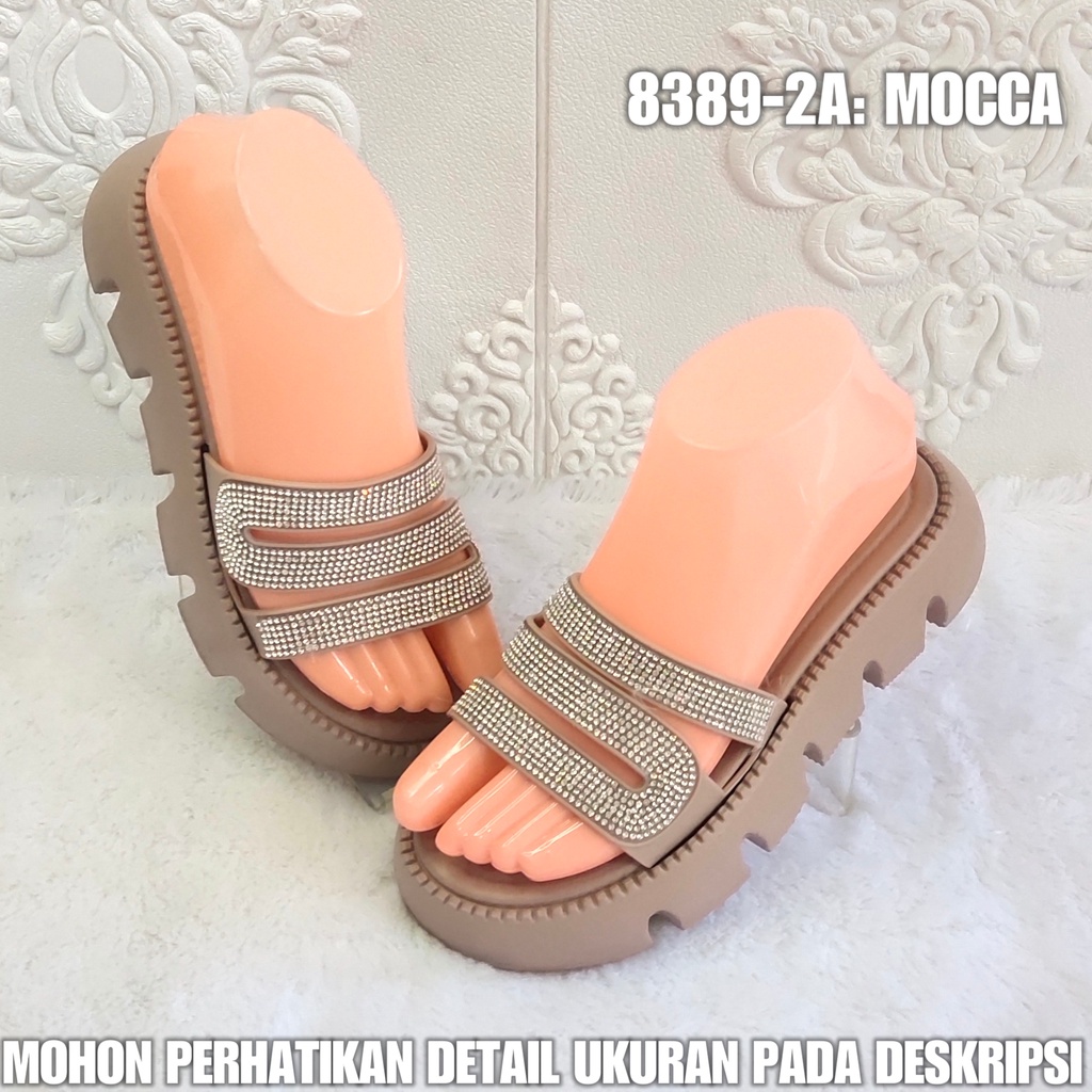 Sendal Jelly Perempuan 8389 2A Sandal Wanita Korea Kekinian AntiSlip SDLWW