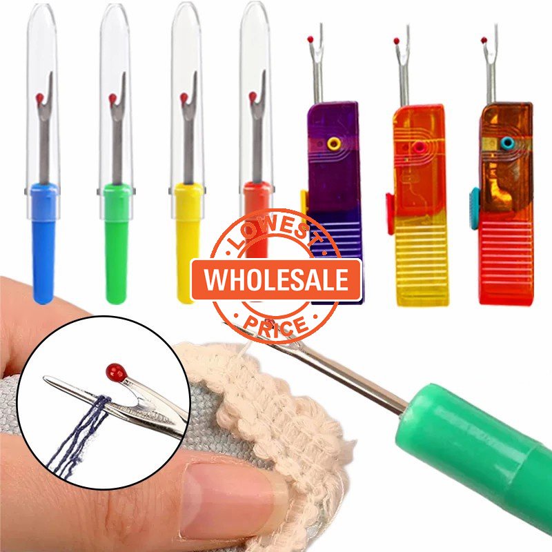 [Harga Grosir] 1pc Kit Ripper Jahitan Jahit Portable/Crafting Handy Stitch Unpicker/Pemotong Benang Gagang Plastik/Cross-Stitch Threads Tag Remover/Alat Tusuk Jarum Aman