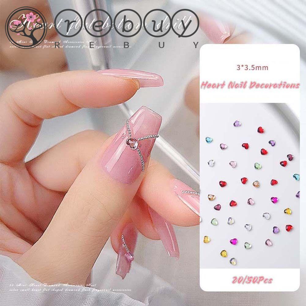 Rebuy Hiasan Kuku Jantung Cinta Hati Peach Heart Mini Heart Manicure Aksesoris Nail Ornament Nail Jewelry