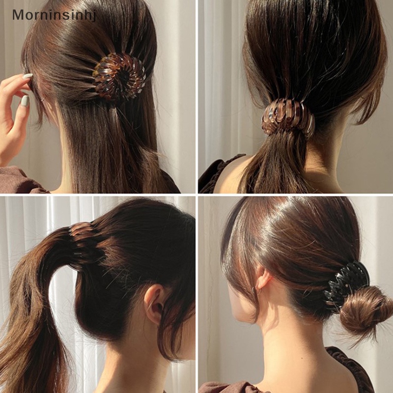 Mornin Kristal Hair Claw Hair Bun Sarang Burung Expanding Horsetail Buckle Hair Clip id