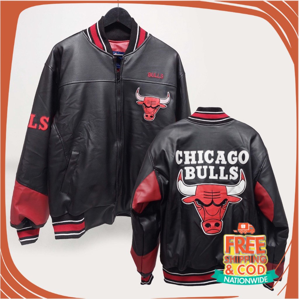 JAKET PERGI CAFE TREVELING KONSER/ VARSITY JACKET WOOL LEATHER NBA BULLS VINTAGE MITCHELL AND NESS H