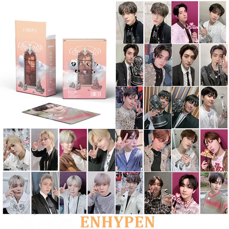 50pcs /box EN-HYPEN Photocards Album Laser Kartu Lomo ENHYPEN Kpop Collection