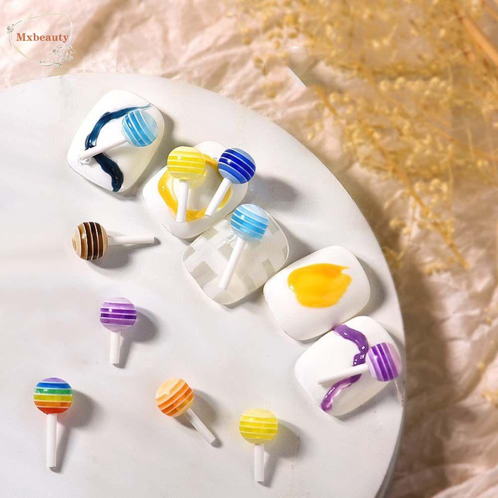 MXBEAUTY Nail Charms Lucu Desain Nail Art Mini Manicure Candy Perlengkapan Kuku Dekorasi Kuku