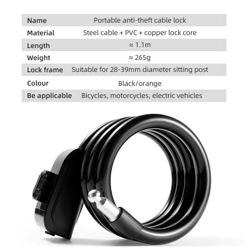 RKS515 Kunci Gembok Sepeda-Bike Bicycle Lock Ring 110CM Portable Cable Lock / VG Sports Rantai Sepeda Bicycle Chain Half Hollow 8/9 Speed Gold Silver