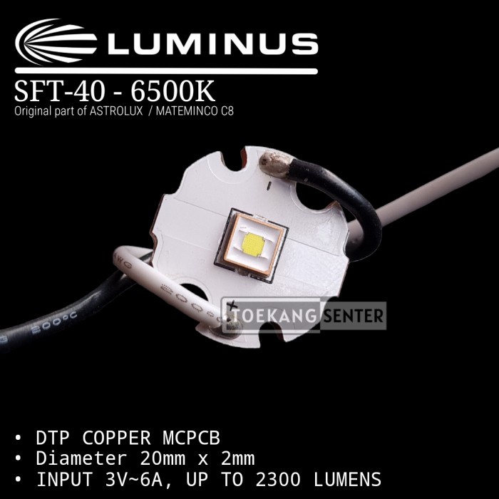 ASTROLUX MATEMINCO C8 LUMINUS SFT40 20MM TEMBAGA LED PUTIH EMITTER