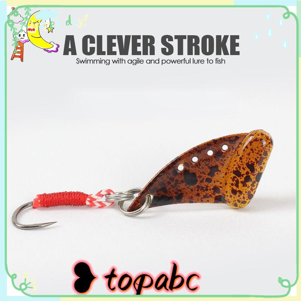 TOP Umpan Pancing Logam 25mm 2.8g Sendok Tenggelam Metal Rotate Sequin Treble Hook