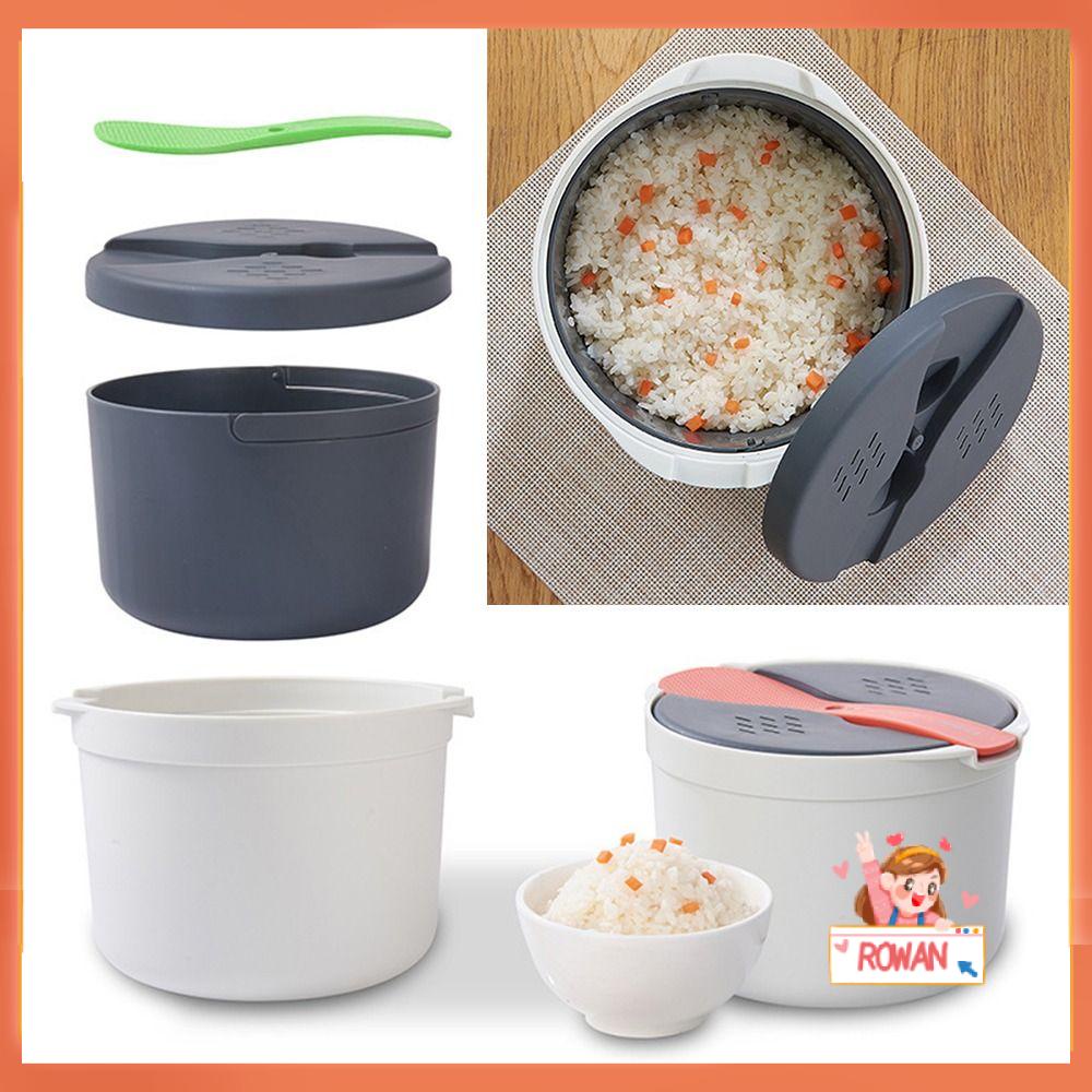 R-FLOWER Rice Cooker Microwavable Untuk Pelajar Pekerja Kantor Wadah Makanan Lunch Box