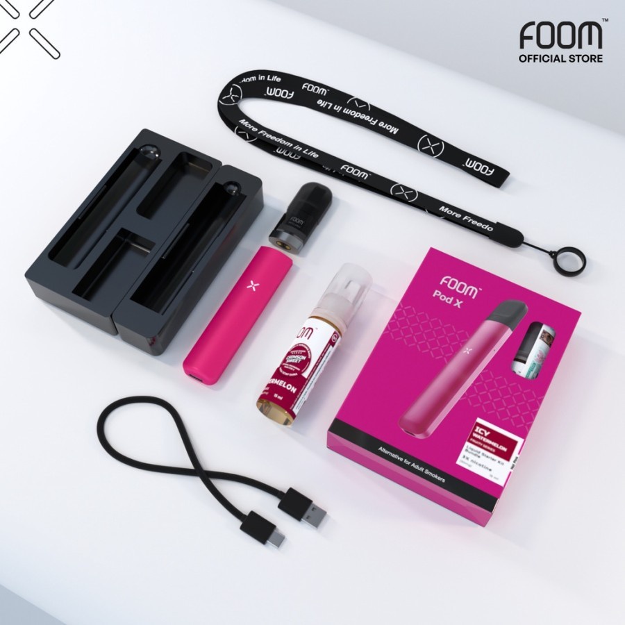 FOOM POD X BUNDLING LIQUID SALTNIC 15ML BY FOOM DEVICE POD KIT ORI