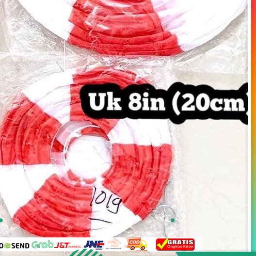 cusss order] Hiasan 17 agustus / Lampion 17 agustus 8in 20cm / Lampion merah putih