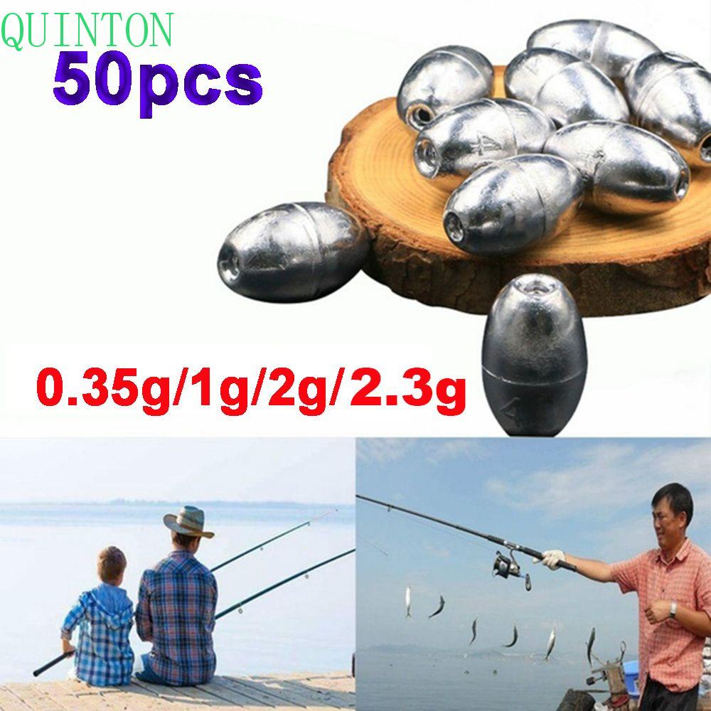 QUINTON Manik-manik Pancing 0.35-3g Olive Weight Split Shot Oval Shaped Angling Gear