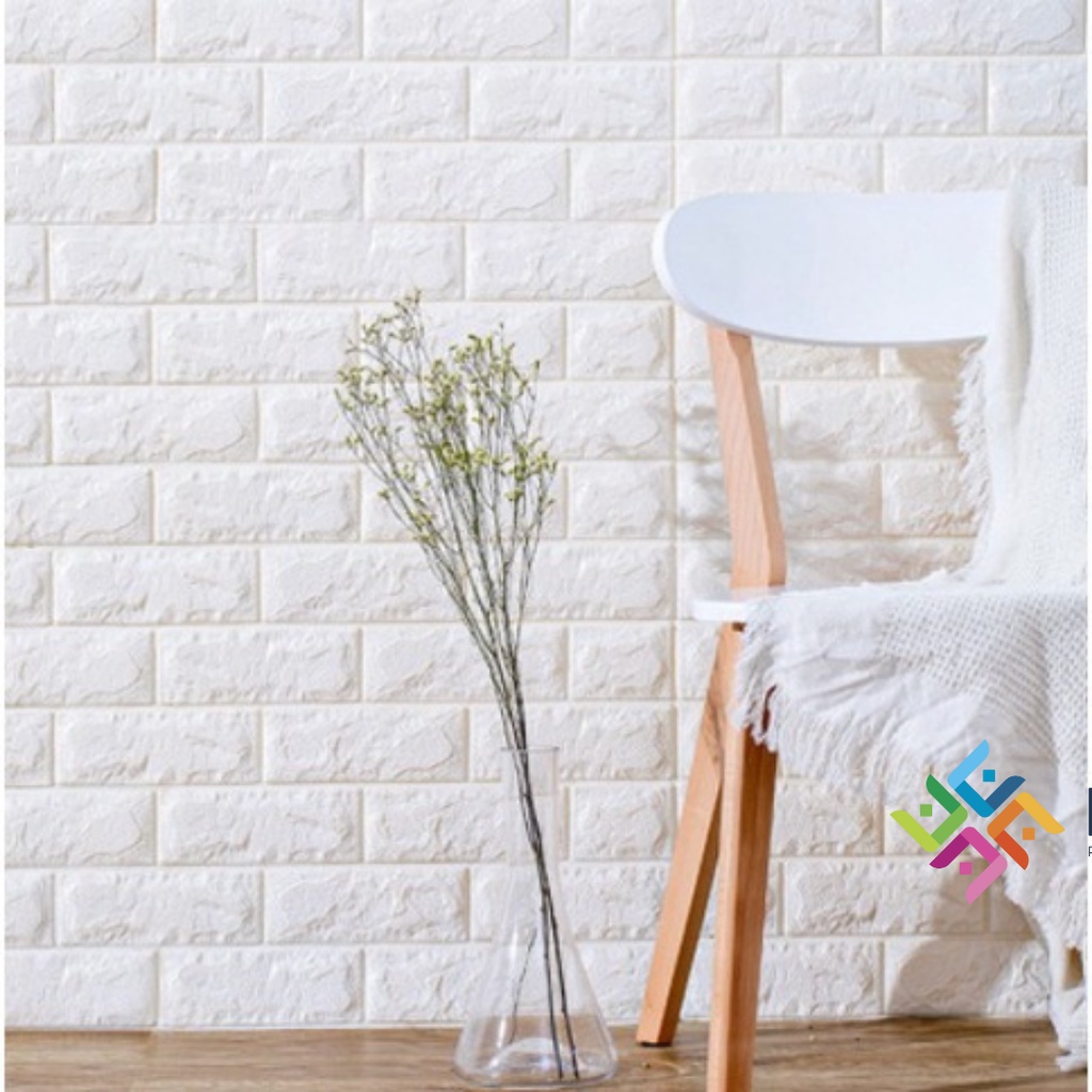 Wallpaper Dinding Foam 3D / Stiker Wallpaper Dinding Mini Dekorasi  / Wallpaper 3D