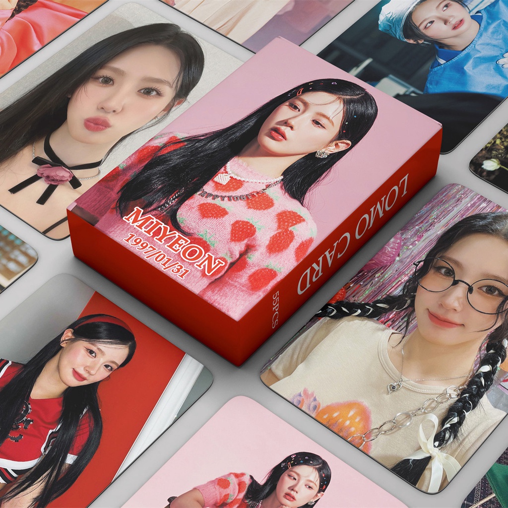 55pcs /box MIYEON (G)I-DLE Photocards Album I FEEL Lomo Cards GIDLE Kpop Postcards