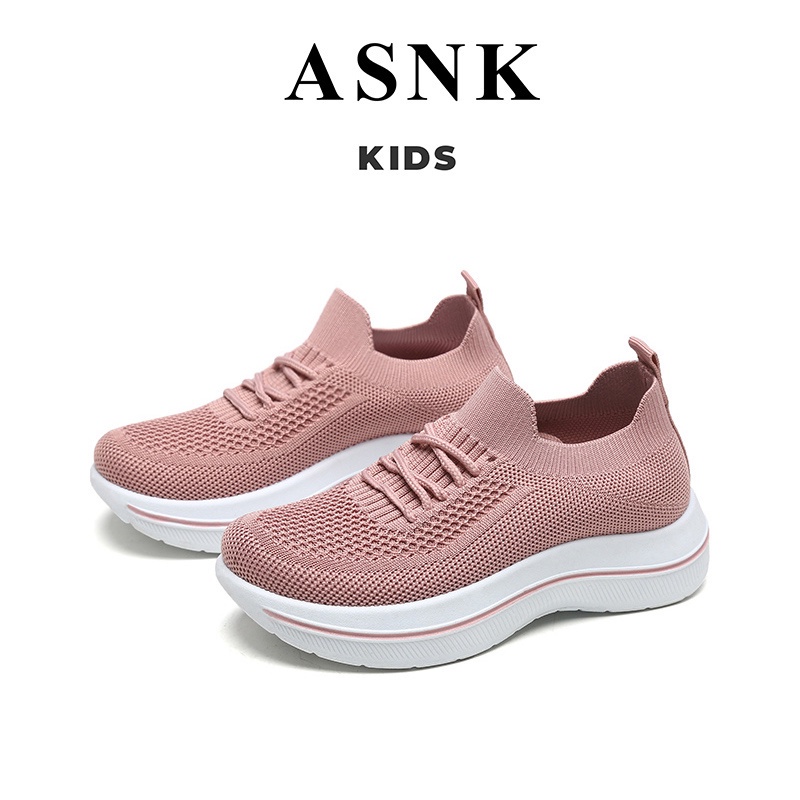 [GROSIR][COD] SEVEN_DAY SEPATU SLIP ON RAJUT SNEAKERS ANAK CEWEK COWOK USIA 7-9 THN WM2330 PINK