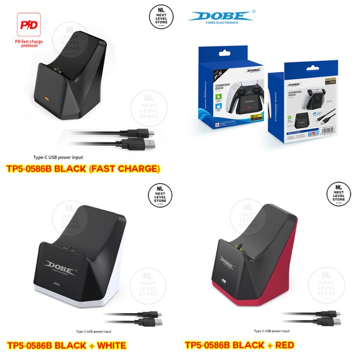 DOBE PS5 Charging Stand Dock Stick Stik Dualsense Dual Sense TP5-0586