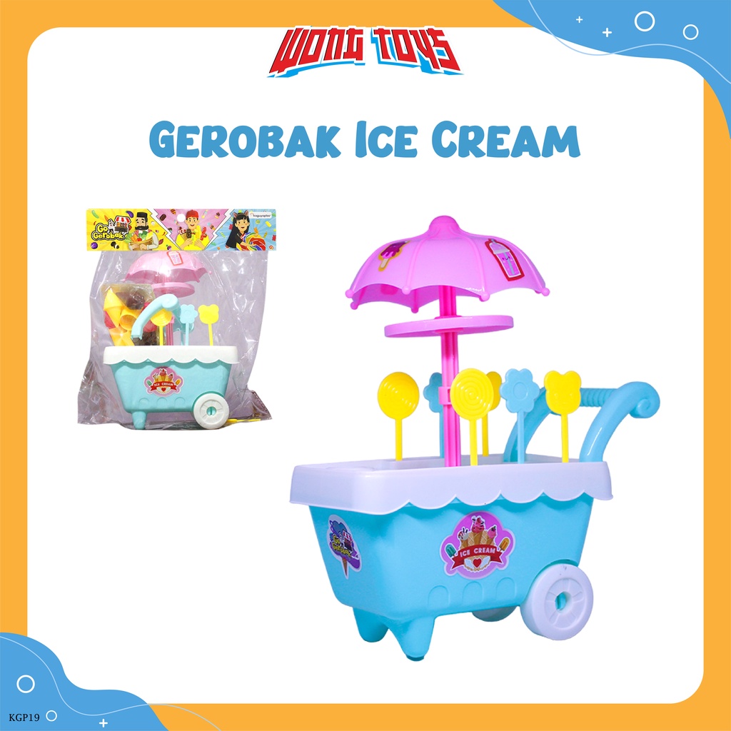 Gerobak Ice Cream (KGP19) - Mainan Anak Gerobak Dorong Es Krim Mini