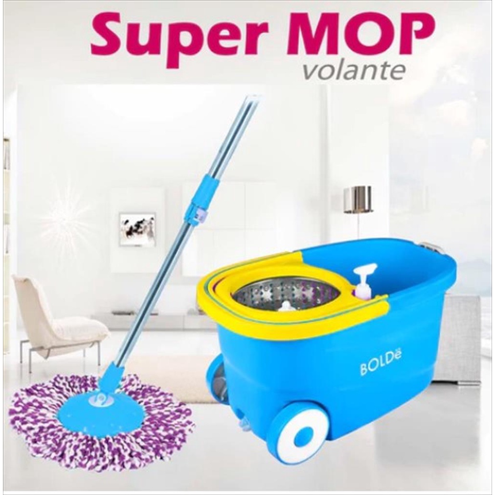 BOLDe Super Mop VOLANTE - Alat Pel Pembersih Lantai Stainless + Roda kapasitas Besar