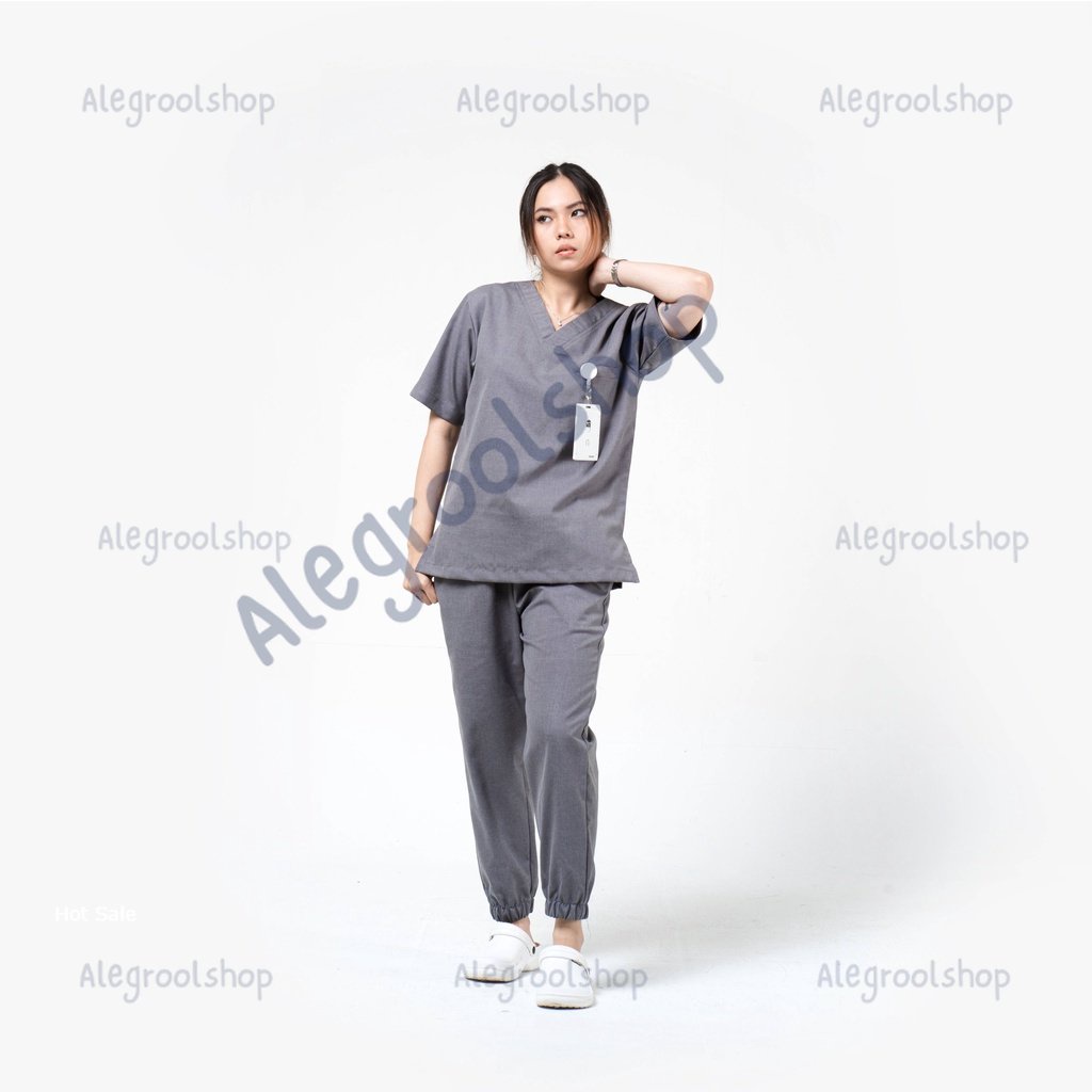 Doctor Scrub's Baju OK Lengan Pendek series 'Dual Tone'