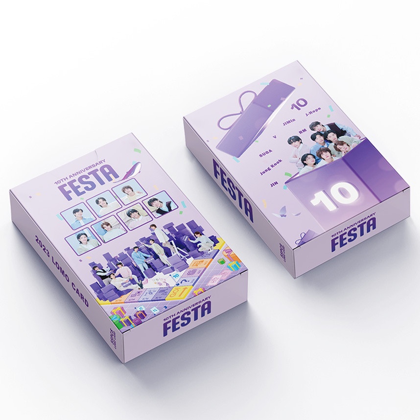 55pcs /box BT-S Photocard ANNIVERSARY Ke 10 2023kartu FESTA Bangtan Boys Kpop Collection