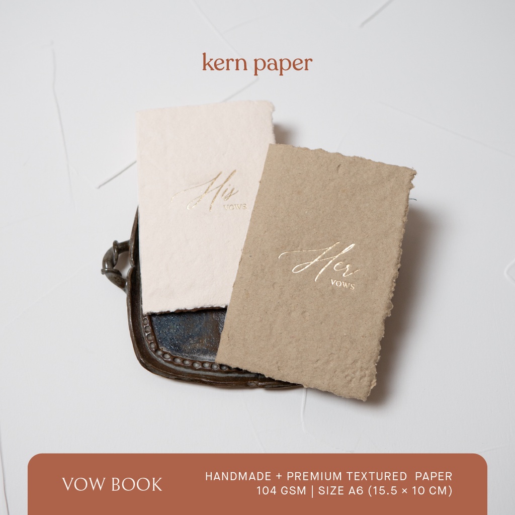 Kern Paper Vow Book - Aria | Wedding Buku Janji Nikah Pernikahan