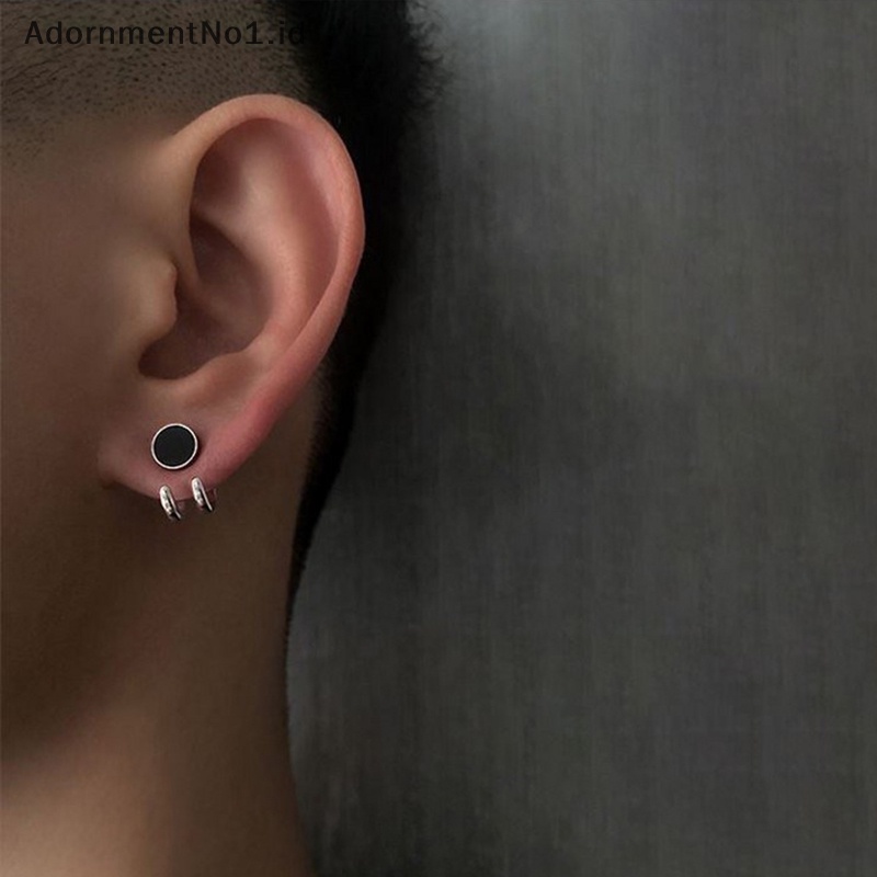 [AdornmentNo1] Trend Hook Paw Stud Earrings untuk pria wanita hitam pasangan kepribadian Hip-hop anting aksesoris pesta