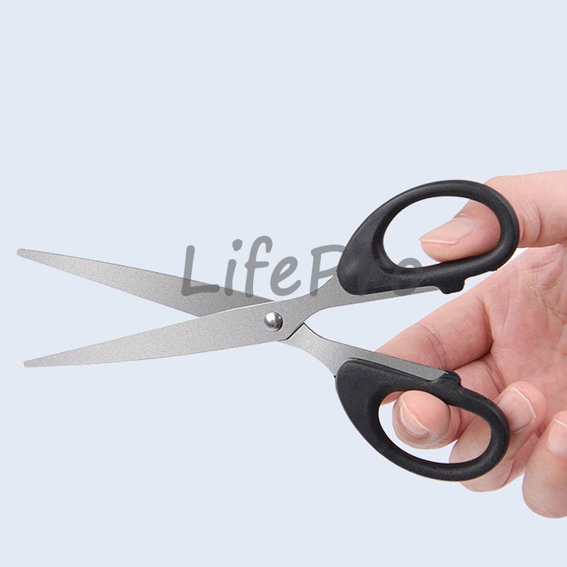 Gunting Stainless Steel Gunting Medium Hitam Ukuran 14 CM Paper Scissors Gunting Kertas Stainless