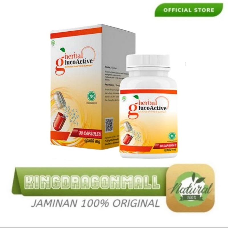 GLUCOACTIVE Asli Obat Diabetes Herbal GLUCOACTIVE Obat Kencing Manis Original