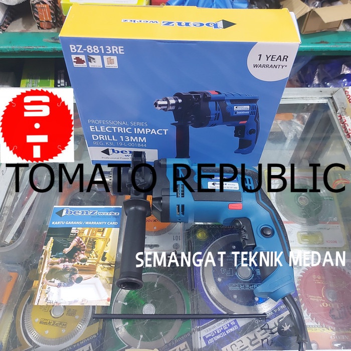 Murah BZ8813RE MESIN BOR LISTRIK TEMBOK IMPACT DRILL 13mm BENZ WERKZ BZ 8813 GVX569