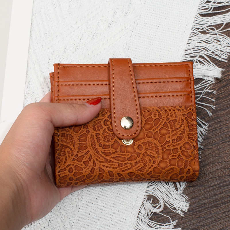 Fiona Wallet - Dompet lipat kartu wanita motif renda