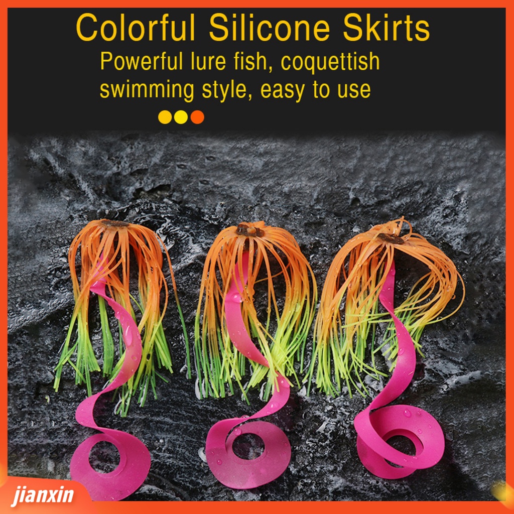 (In Stock) 5Pcs 6.5cm /2.8g Rok Lembut Umpan Buatan Bentuk Payung Silikon Jig Skirts Fishing Tackle