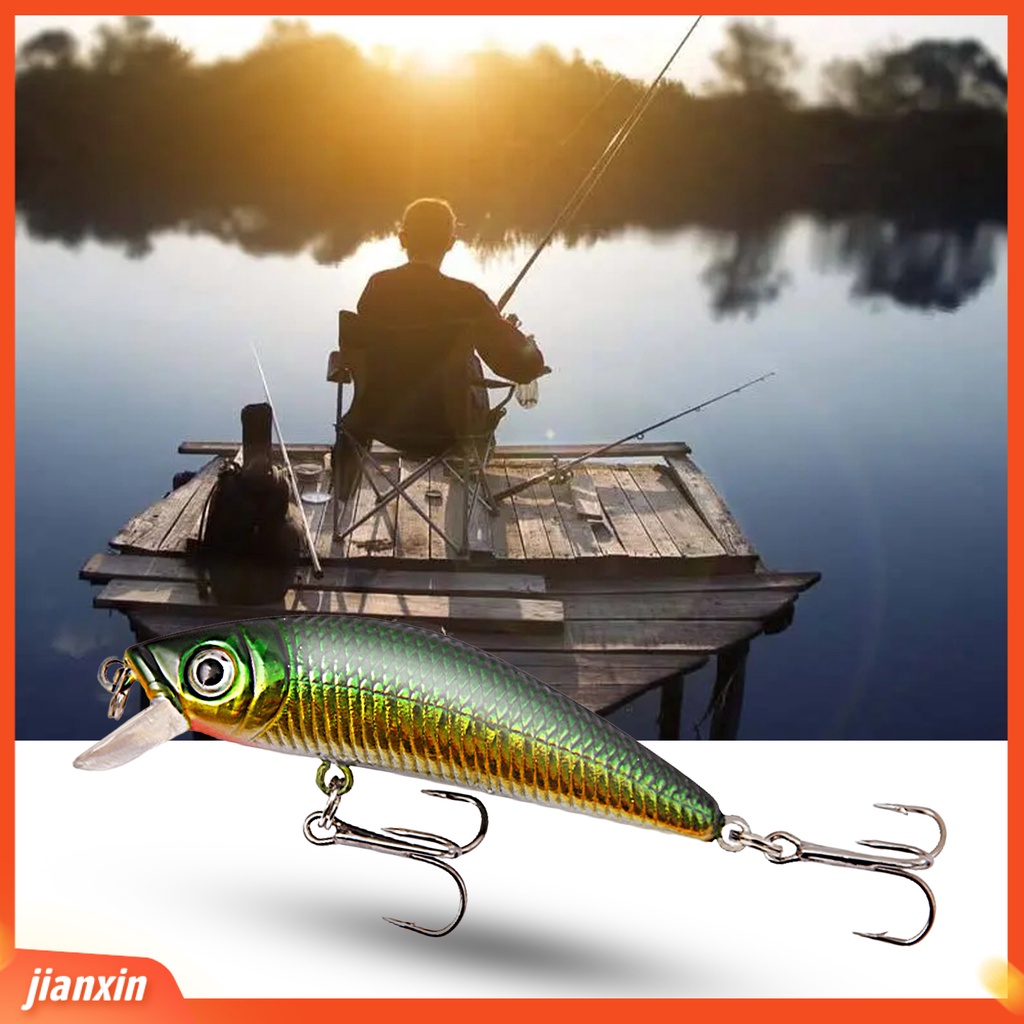 (In Stock) 9.5cm /8g Umpan Pancing Realistis Tajam Kait 3D Mata Tenggelam Ikan Kecil Wobblers Lure Umpan Crankbait Untuk Outdoor