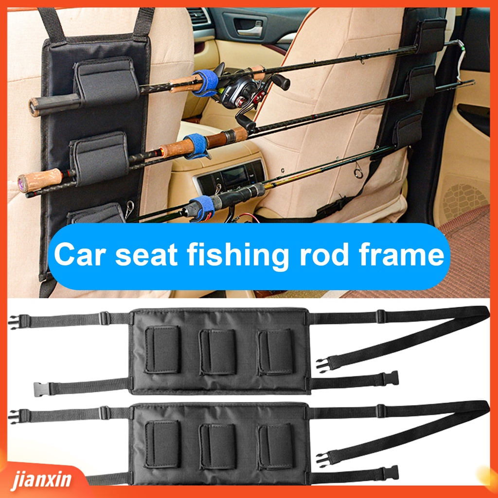 (In Stock) 1pasang Rak Joran Pancing Kendaraan Pita Pengikat Beban Tinggi Braided Belt Car Seat Adjustable Fishing Rod Holders Untuk Kendaraan