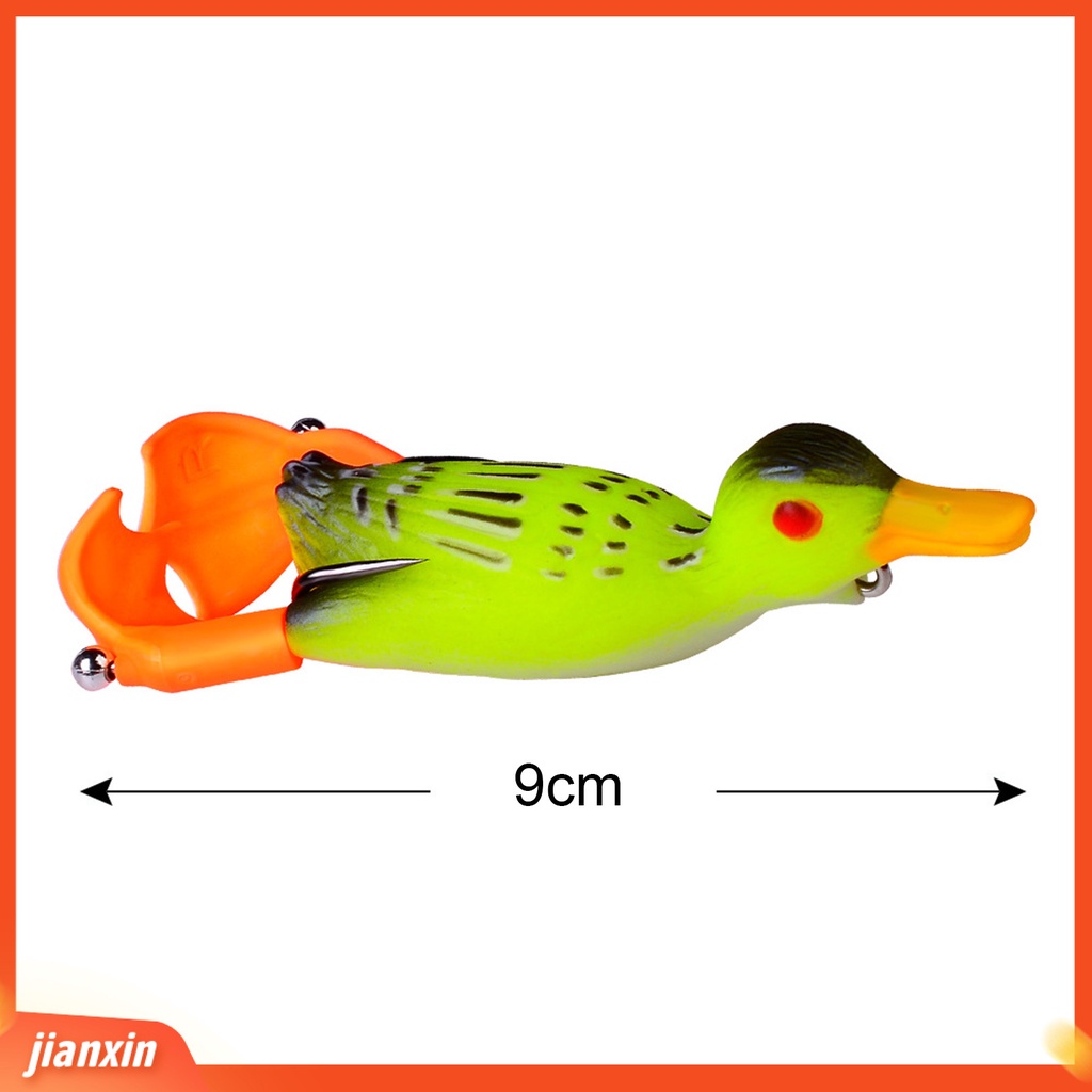 (In Stock) 9CM /11.5g Mengambang Bebek Umpan Menggoda Tahan Gigit Tajam Kait Berputar Sirip Bionic Lure Pasokan Luar Ruangan