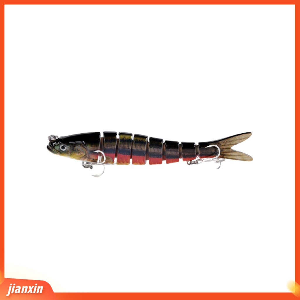 (In Stock) 14cm 27g Ekor Runcing Buatan Multi Jointed 8segments Fishing Lure Dengan Pengait