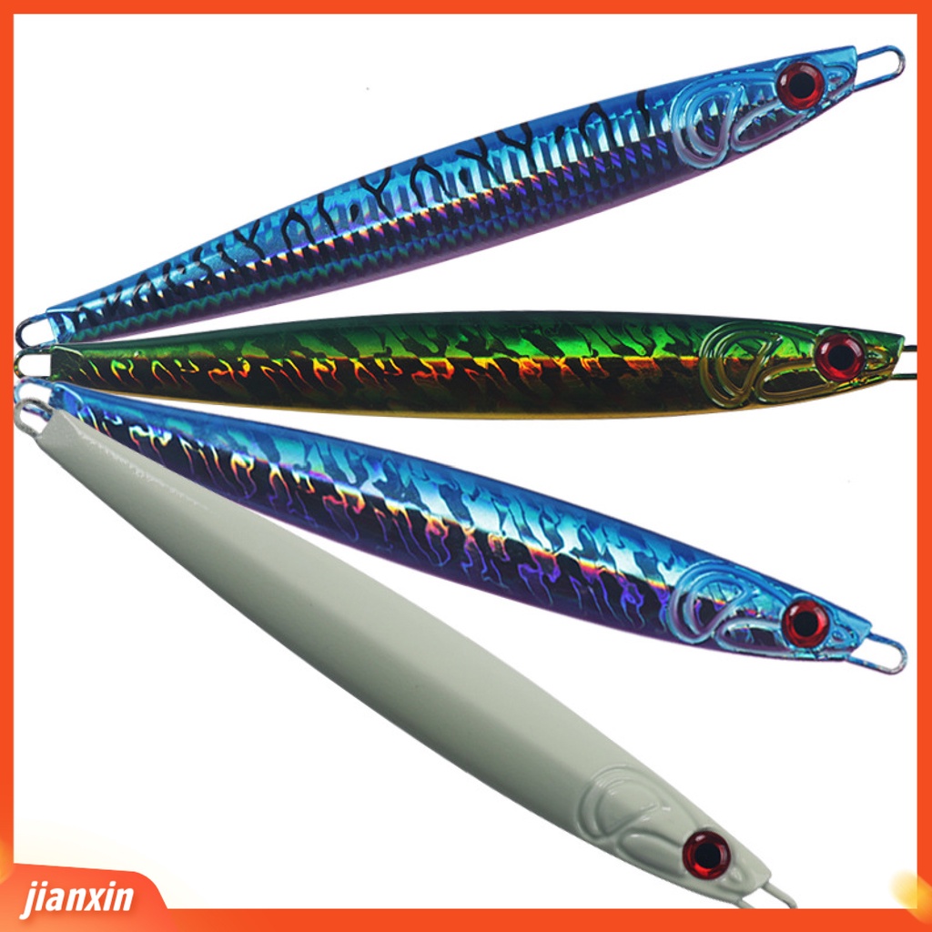 (In Stock) 180g 175mm 3D Mata Ikan Plat Besi Umpan Pancing Tenggelam Lure Pensil Untuk Penggemar Memancing