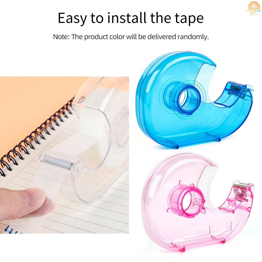 In Stock Transparan Desktop Tape Cutter Tape Hand Use Dispenser Tape Perekat Plastik Praktis Portable Ringan Untuk Kantor Rumah DIY Alat Tulis Kerajinan Tangan 10.2x7.2x2.5 cm Suitab