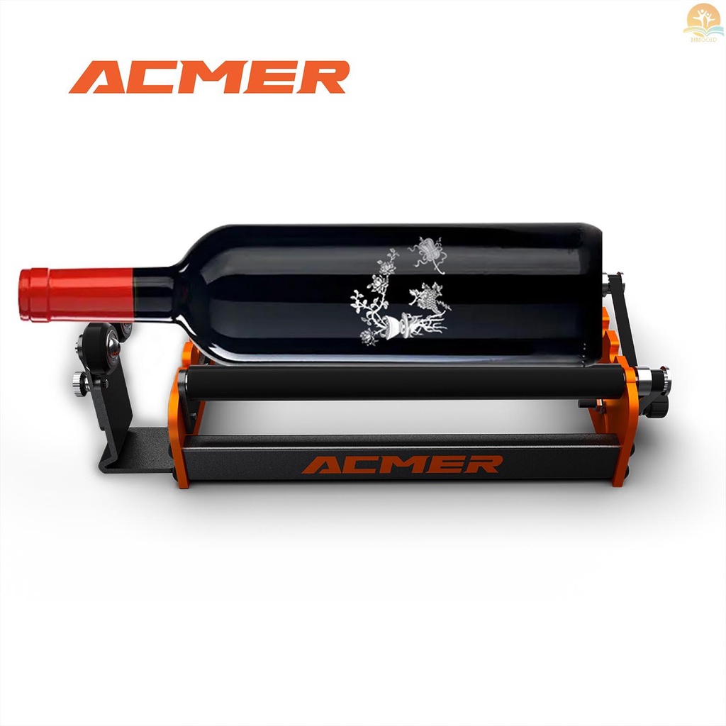 Tersedia ACMER M2 Laser Rotary Roller Laser Engraver Rol Putar Y-Axis360° Rotating for 4-138mm Different Engraving Diameter 4gear Adjustments for Laser Engraving Cylindri