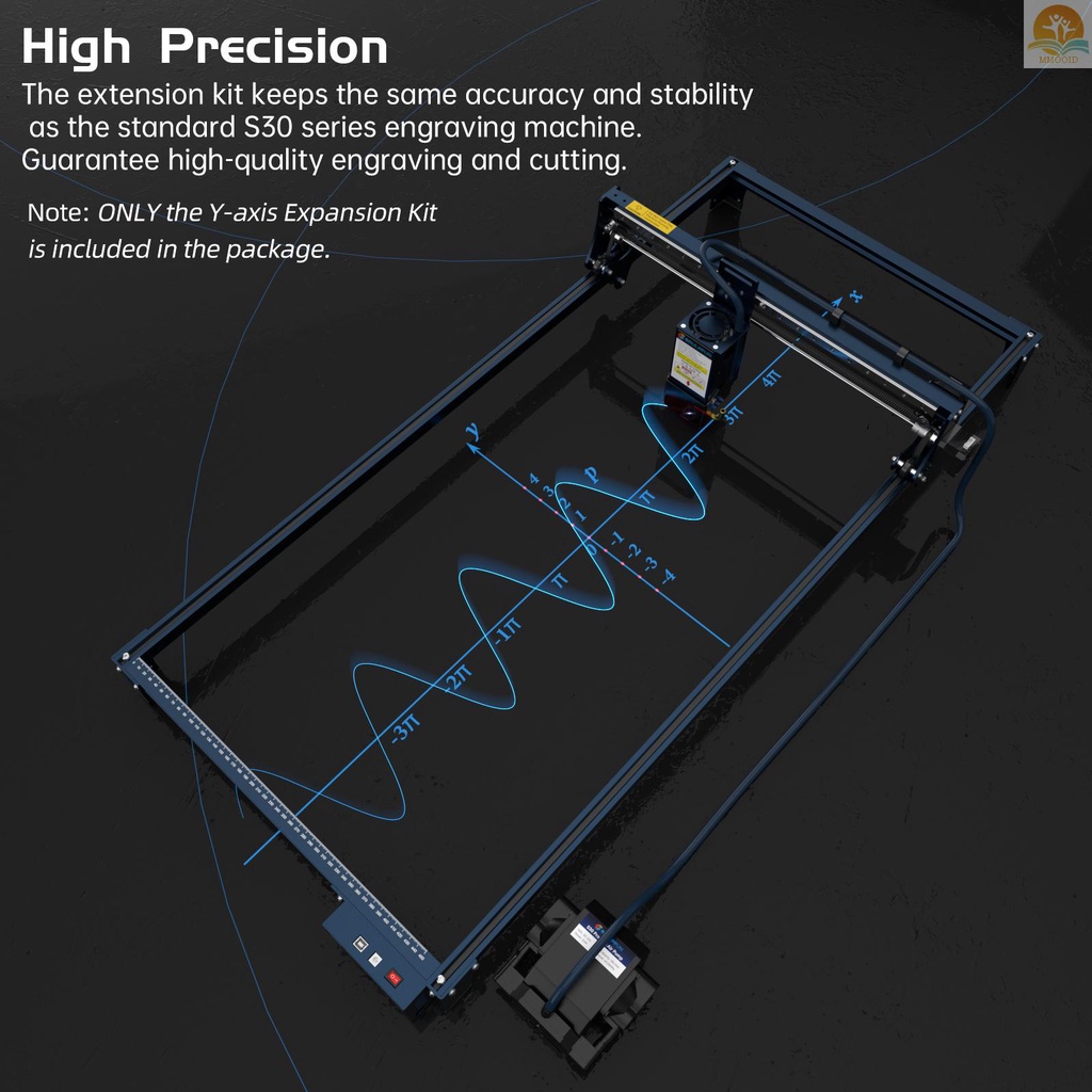 In Stock Sculpfun S30 Series Engraving Area Expansion Kit Untuk Sculpfun S30 /S30 Pro/S30 Pro Max Mesin Ukir Kit Ekstensi Y-axis Ke 935x400mm V-Slot Aluminium Shaft Langsung Masuk