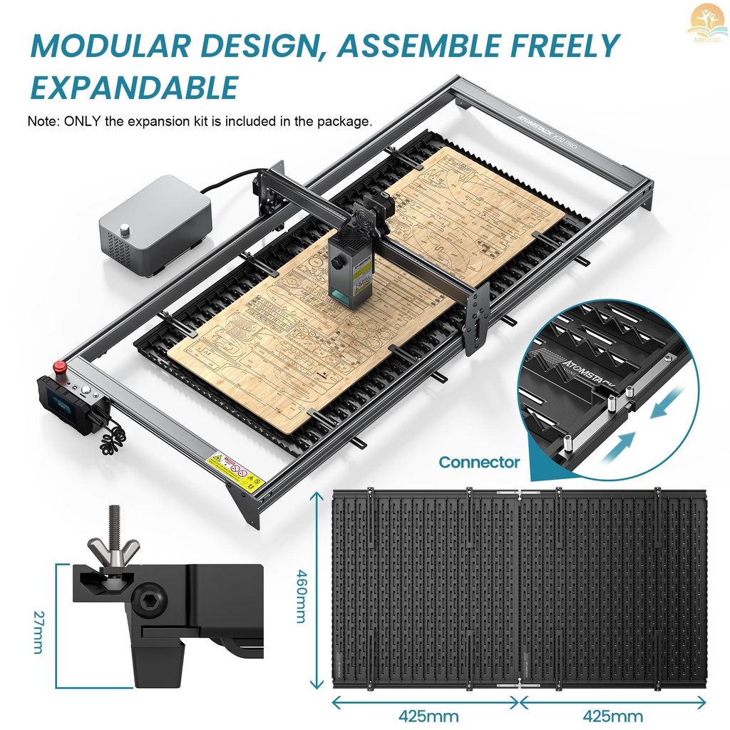 In Stock ATOMSTACK AF3 Laser Engraver Protection Panel 460x425mm Area Kerja Atau Mesin CO2/Diode/Fiber Laser Engraving Kompatibel Dengan NEJE/XTOOL/ORTUR/SCULPFUN Clean Cutting No