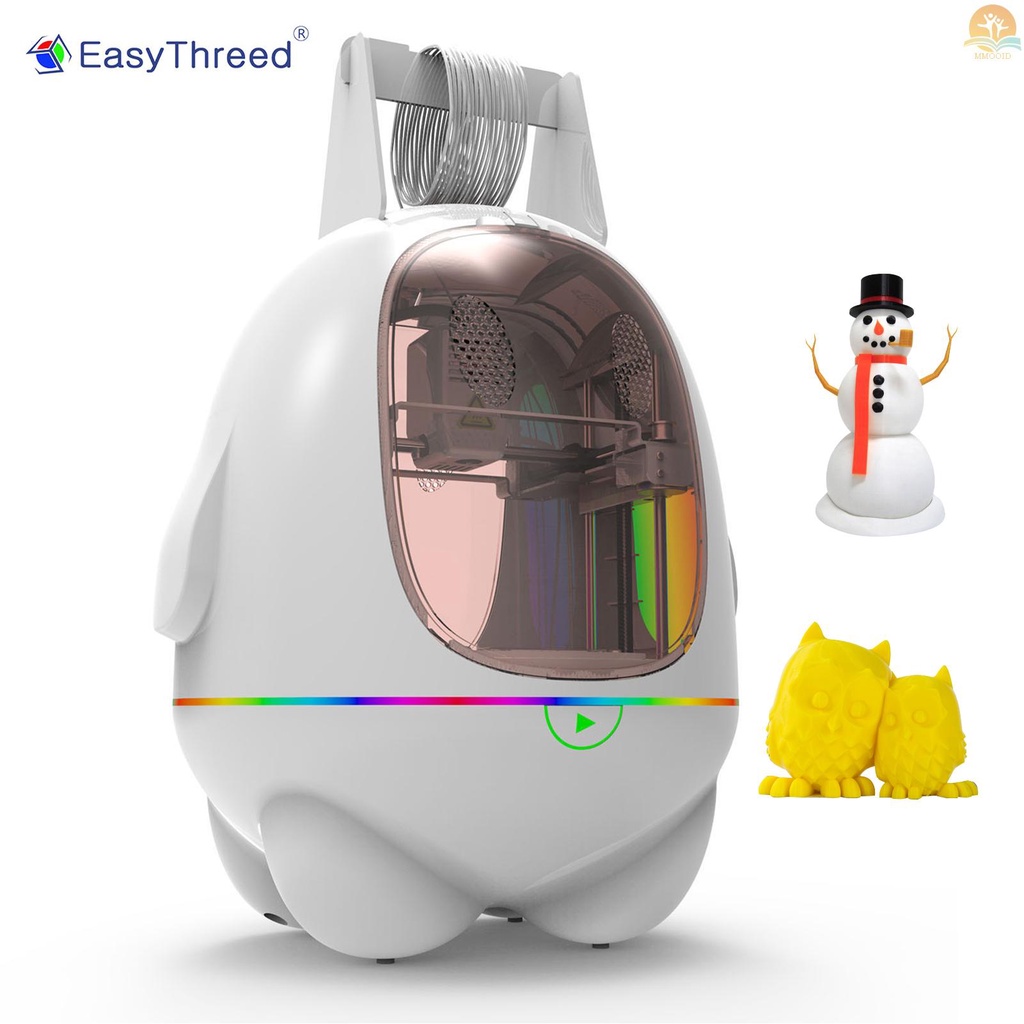 In Stock EasyThreed 3D Printer Untuk Anak-Anak Mini Desktop 3D Printer Full Rakitan 80x80x100mm Cetak Ukuran No Heated Bed Mute Printing Dengan Kartu TF PLA Sample Filament Untuk Pemula Hou