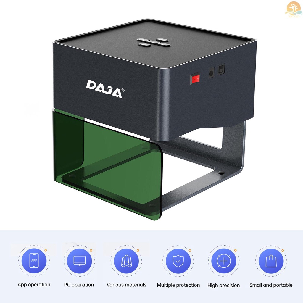 In Stock DAJA DJ6 Laser Engraver DIY Marking Portable Engraving Machine for DIY Handcraft Logo Mark Printer 80x80mm Carving Area Support Wireless  Connection Wood Ceramics Kr