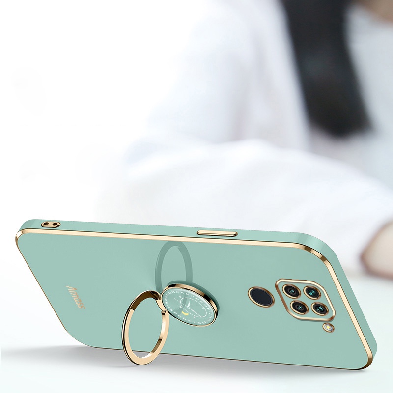 Gloden tree Phone Case Untuk Xiaomi Redmi Note9 4G Original Casing Dengan Watch Standand Lanyard