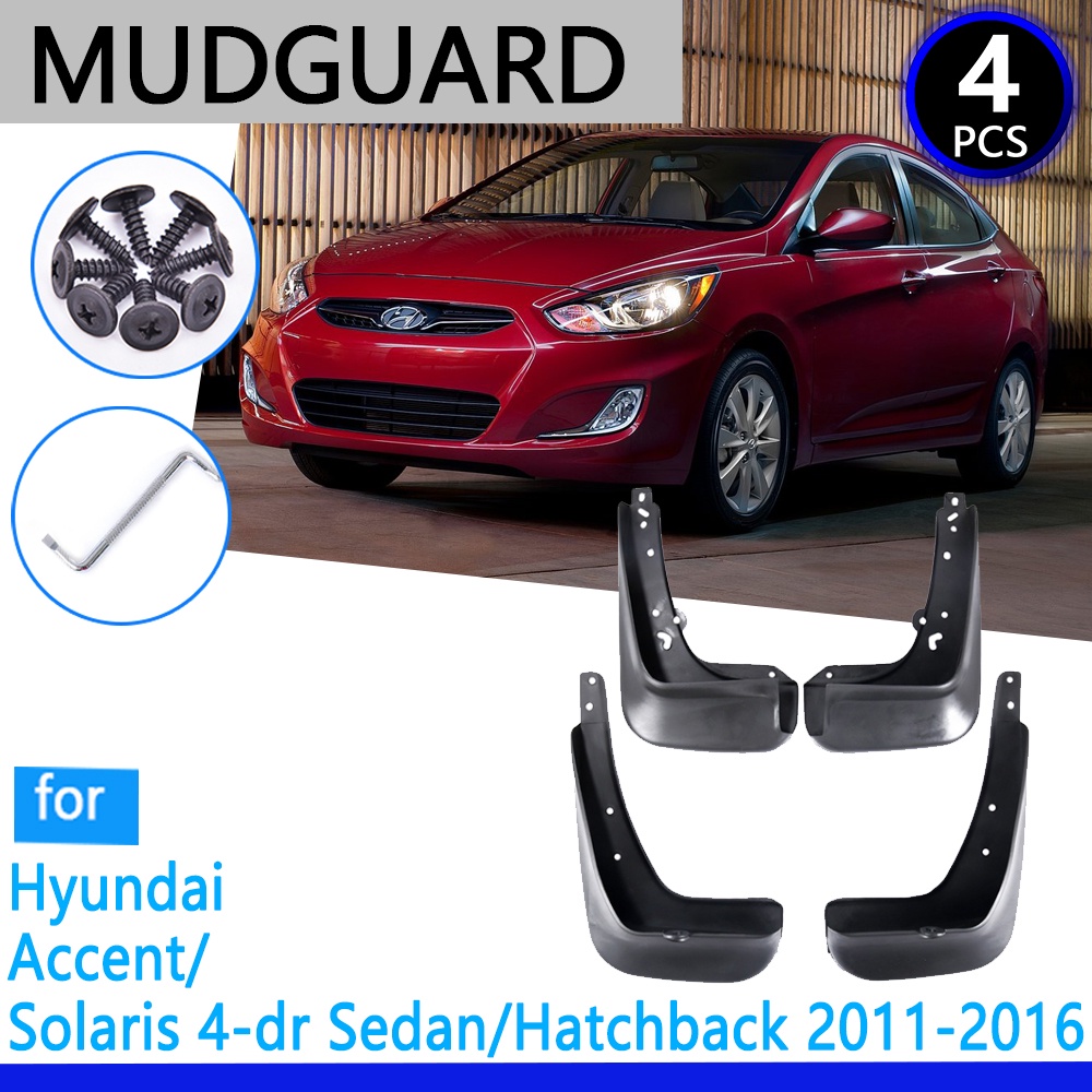 Mudguards Cocok Untuk Hyundai Aksen Solaris RB 2011~2016 2012 2013 2014 2015 Aksesoris Mobil Mudflap Fender Auto Replacement Parts