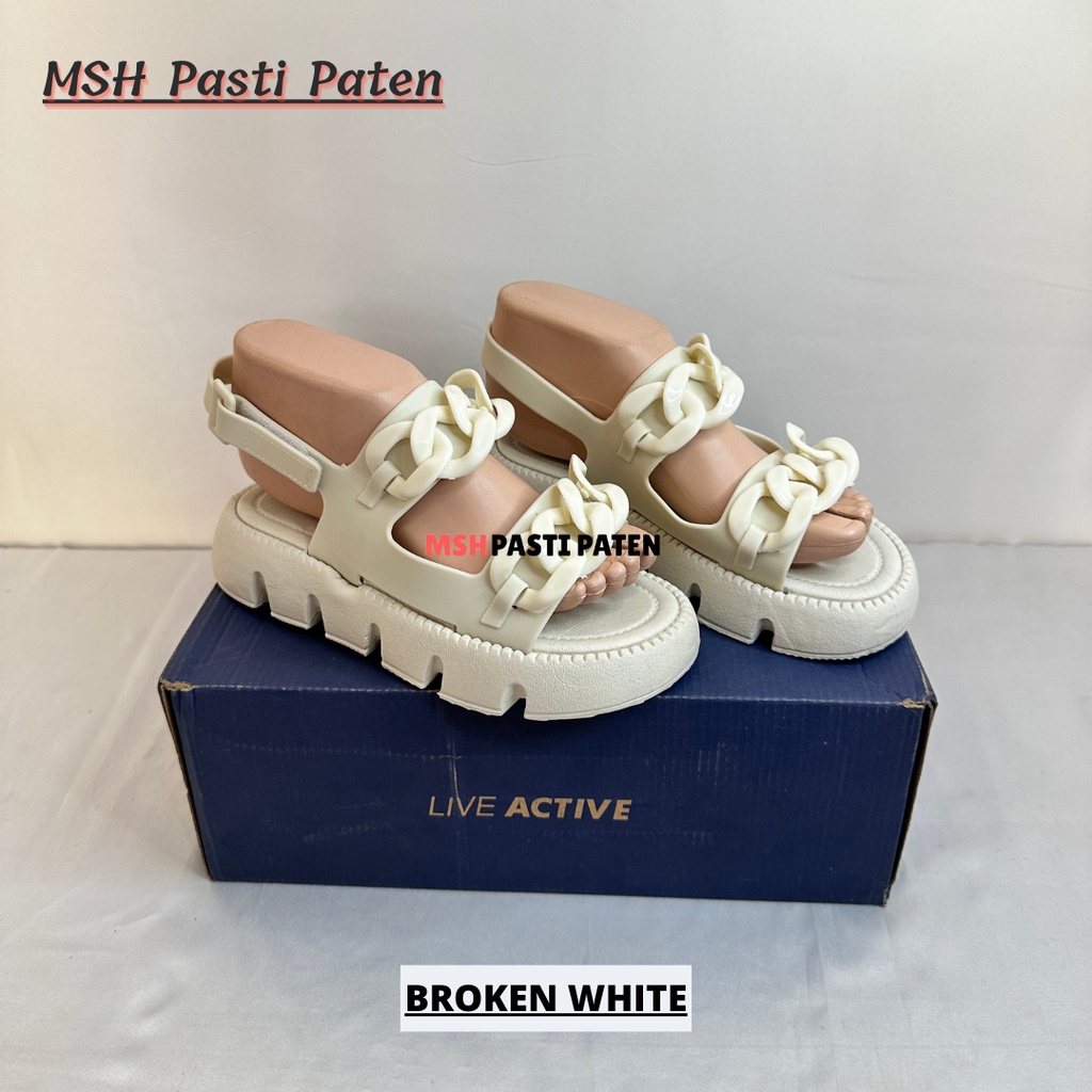 Sandal Gunung Karet Import Motif Rantai Wanita Anti Slip