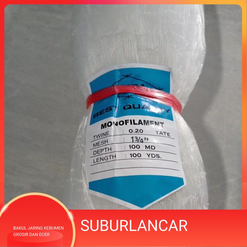 Jaring ikan senar arida 0.20 1¾ inchi 100md/100yds tate jaring pukat