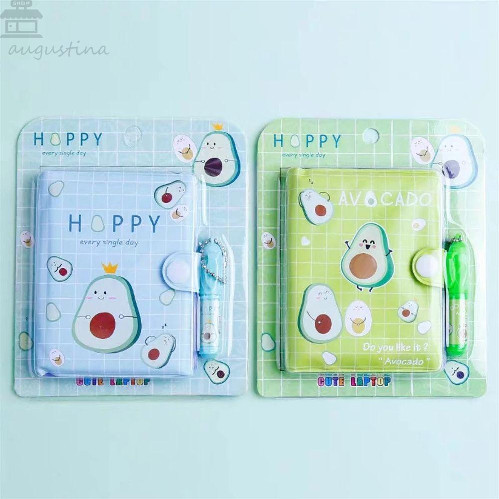 AUGUSTINA Mini Notebook Portable Kawaii Novelty Dinosaurus Travellers Journals Daisy Planner Avoacdo Notebook Dengan Pulpen